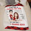 No Place I'd Rather Be Than By Your Side  - Couple Personalized Custom Blanket - Christmas Gift For Husband Wife, Anniversary