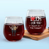 I'd Punch Her For You Right In The Face - Bestie Personalized Custom Wine Glass - Christmas Gift For Best Friends, BFF, Sisters