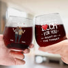 I'd Punch Her For You Right In The Face - Bestie Personalized Custom Wine Glass - Christmas Gift For Best Friends, BFF, Sisters
