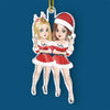 Merry Christmas, Festive Friends - Bestie Personalized Custom Ornament - Acrylic Custom Shaped - Christmas Gift For Best Friends, BFF, Sisters