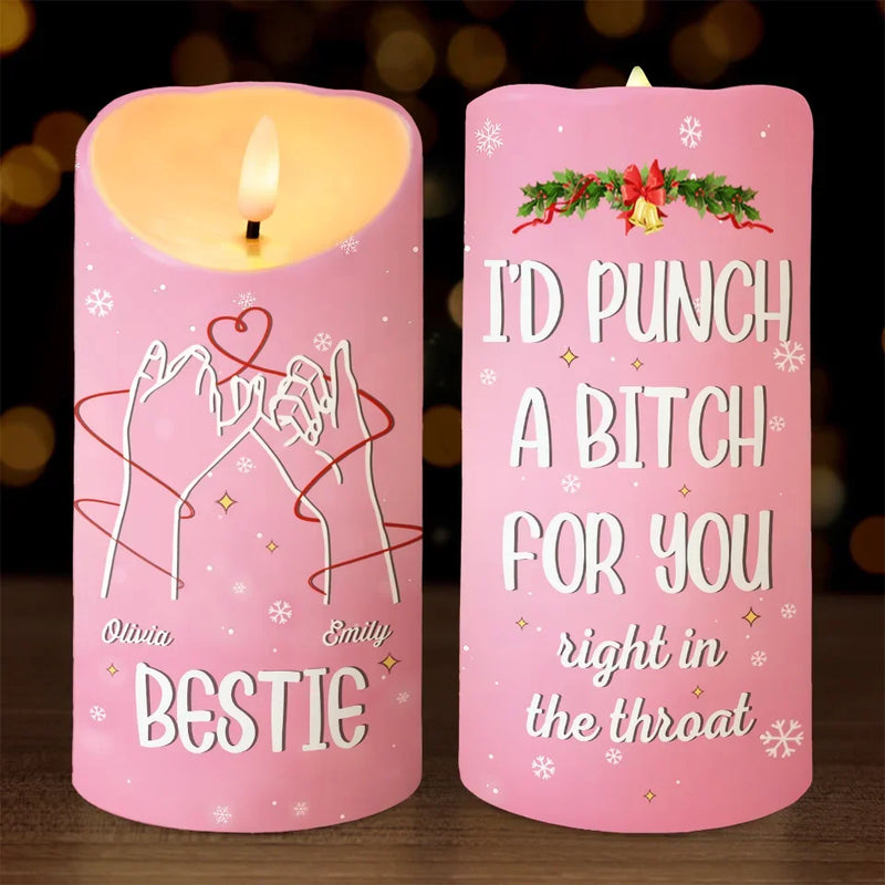 Custom Name Funny Best Friend Gifts - Personalized LED Candle