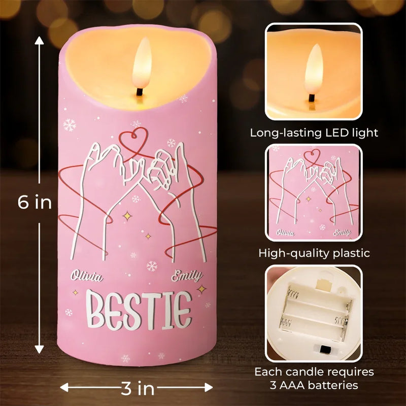 Custom Name Funny Best Friend Gifts - Personalized LED Candle