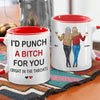 We Fit Together Like Fun And Funny - Bestie Personalized Custom Accent Mug - Christmas Gift For Best Friends, BFF, Sisters