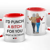 We Fit Together Like Fun And Funny - Bestie Personalized Custom Accent Mug - Christmas Gift For Best Friends, BFF, Sisters
