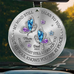 Custom Memorial Butterfly Gifts for Mom and Dad - Personalized Car Ornament