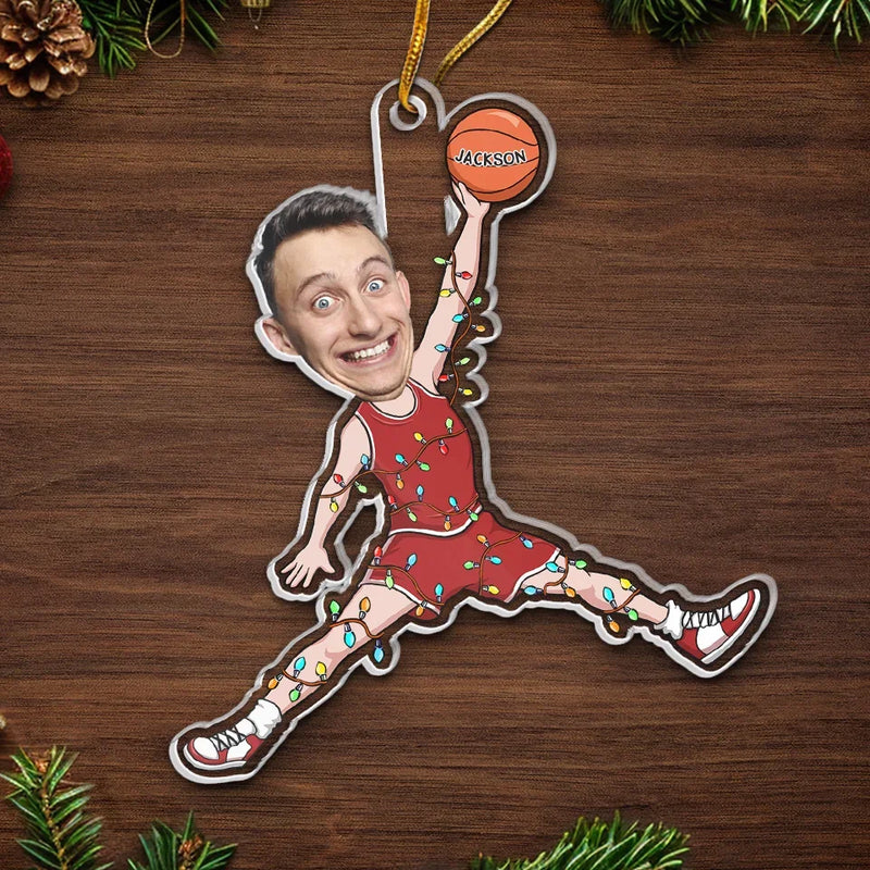 Custom Photo Every Shot Counts - Personalized Custom Ornament - Acrylic Custom Shaped - Christmas Gift For Sport Lovers, Sport Players