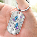 Custom Memorial Butterfly Gifts for Mom and Dad - Personalized Keychain