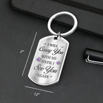 Custom Memorial Butterfly Gifts for Mom and Dad - Personalized Keychain