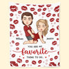 Our Hearts Speak The Same Language - Couple Personalized Custom Blanket - Christmas Gift For Husband Wife, Anniversary