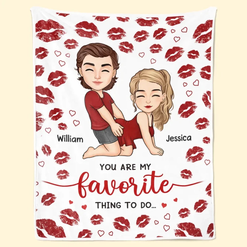 Our Hearts Speak The Same Language - Couple Personalized Custom Blanket - Christmas Gift For Husband Wife, Anniversary