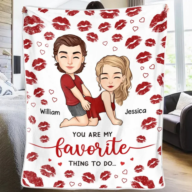 Our Hearts Speak The Same Language - Couple Personalized Custom Blanket - Christmas Gift For Husband Wife, Anniversary