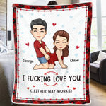Custom Name Funny Love Gifts for Couples - Personalized Blanket