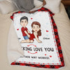 Every Day Is The Best Day When I'm With You - Couple Personalized Custom Blanket - Christmas Gift For Husband Wife, Anniversary