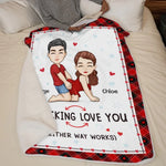 Custom Name Funny Love Gifts for Couples - Personalized Blanket