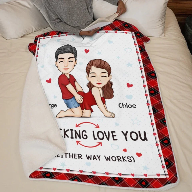 Every Day Is The Best Day When I'm With You - Couple Personalized Custom Blanket - Christmas Gift For Husband Wife, Anniversary