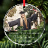 Custom Photo The World Is Yours Congratulations To The Graduates - Family Personalized Custom Circle Glass Ornament - Christmas Gift, Graduation Gift For Family Members, Siblings, Brothers, Sisters
