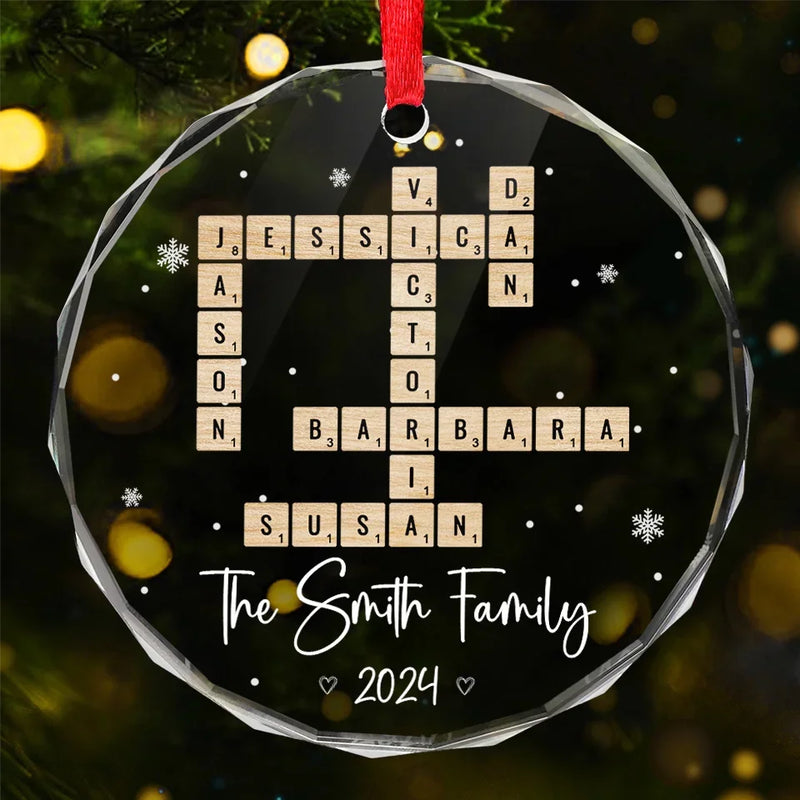 Sending Love And Comfort During This Time - Family Personalized Custom Circle Glass Ornament - New Arrival, Christmas Gift For Family Members AMZ1