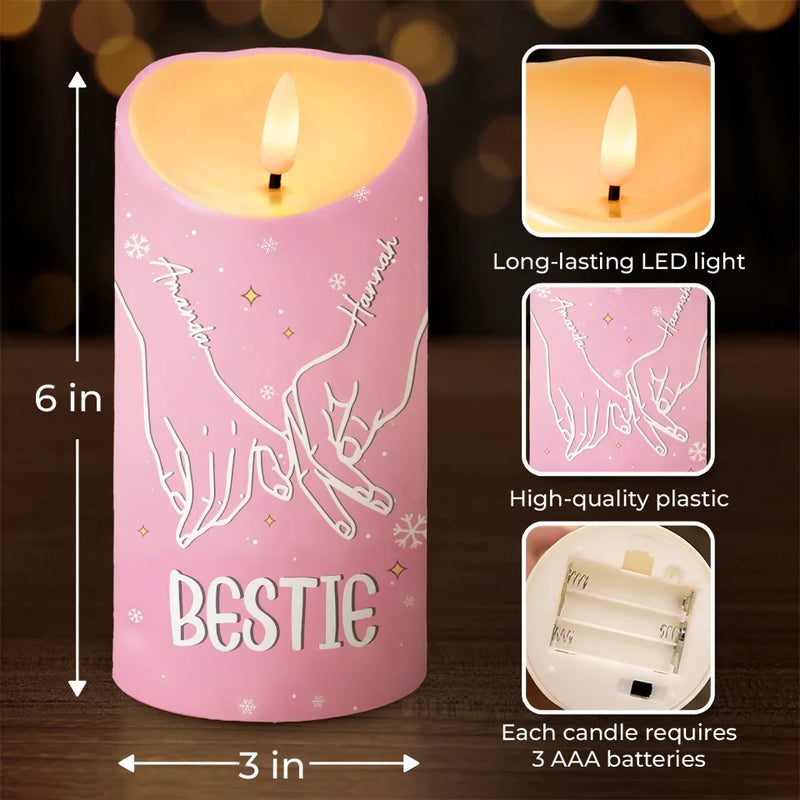 If Anyone Hurts You, They’ll Regret It - Bestie Personalized Custom LED Candle - Christmas Gift For Best Friends, BFF, Sisters