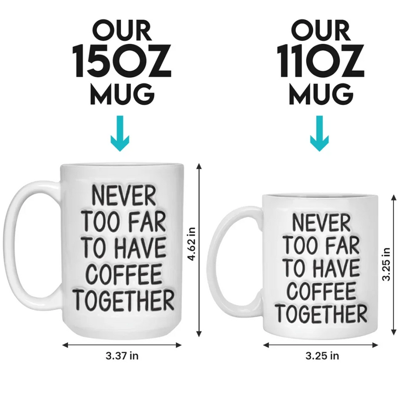 Custom Name Long Distance Coffee Gifts - Personalized Mugs