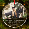 Custom Photo The World Is Yours Congratulations To The Graduates - Family Personalized Custom Circle Glass Ornament - Christmas Gift, Graduation Gift For Family Members, Siblings, Brothers, Sisters