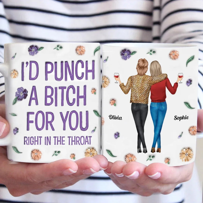 Besides Chocolate, You're My Favorite - Bestie Personalized Custom 3D Inflated Effect Printed Mug - Gift For Best Friends, BFF, Sisters