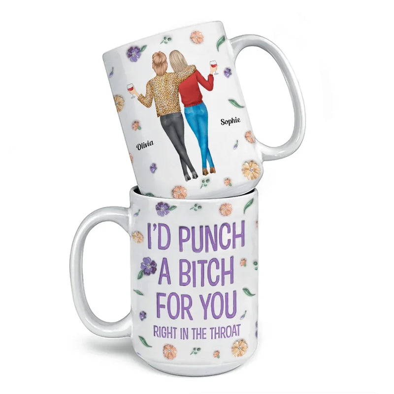 Besides Chocolate, You're My Favorite - Bestie Personalized Custom 3D Inflated Effect Printed Mug - Gift For Best Friends, BFF, Sisters