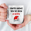 Santa Knows Who You Are - Friend Personalized Custom Mug - Christmas Gift, Birthday Gift For Best Friends, Family Members, Coworkers, Yourself