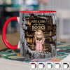 Just A Girl Who Loves Books - Personalized Custom Accent Mug -  Christmas Gift For Book Lovers