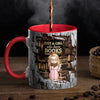 Just A Girl Who Loves Books - Personalized Custom Accent Mug -  Christmas Gift For Book Lovers