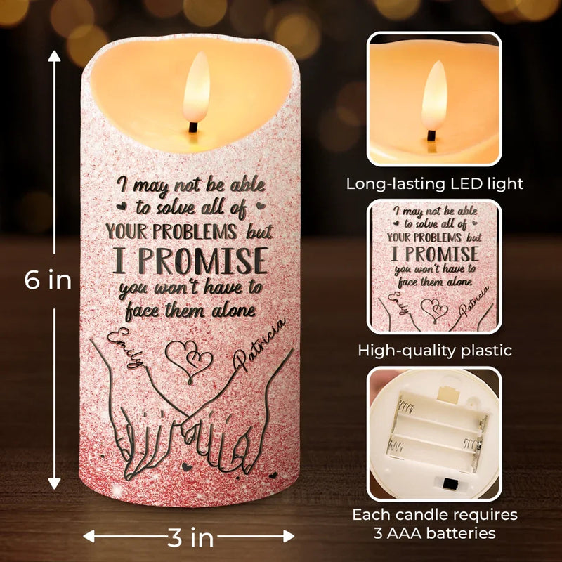 A Friend Is God's Way Of Making Sure We Never Walk Alone - Bestie Personalized Custom LED Candle - Christmas Gift For Best Friends, BFF, Sisters