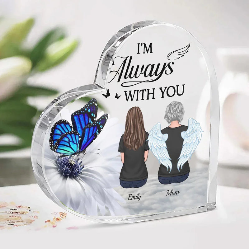 Your Love Leaves A Lasting Legacy - Memorial Personalized Custom Heart Shaped Acrylic Plaque - Sympathy Gift For Family Members