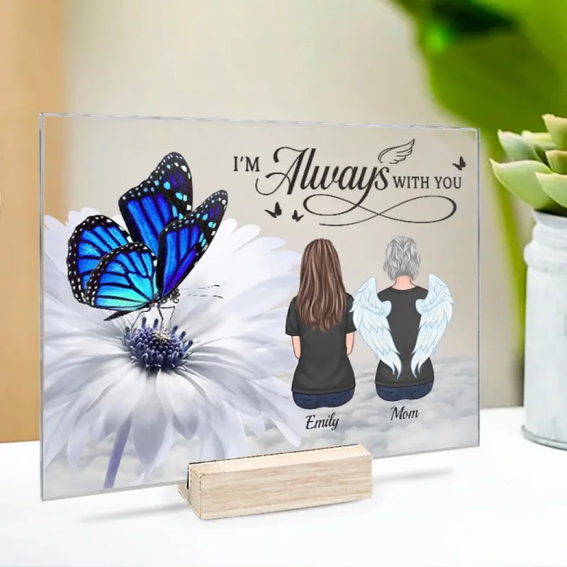Love Leaves A Memory No One Can Steal - Memorial Personalized Custom Rectangle Shaped Acrylic Plaque - Sympathy Gift For Family Members