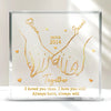 I Love You Forever And Always - Couple Personalized Custom Square Shaped Acrylic Plaque - Christmas Gift For Husband Wife, Anniversary