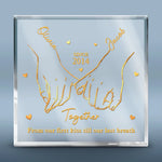 Custom Name Anniversary Gifts for Couples - Personalized Shaped Acrylic Plaque