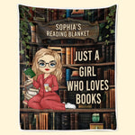 Custom Name Book Lover Gifts for Women - Personalized Blanket