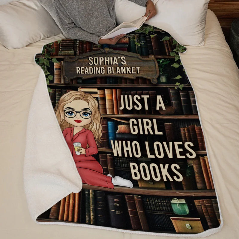 Custom Name Book Lover Gifts for Women - Personalized Blanket