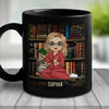 Books Are The Windows To My Soul - Personalized Custom Black Mug - Gift For Book Lovers