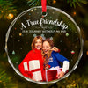 Custom Photo Cherishing The Magic Of Endless Friendship - Bestie Personalized Custom Circle Glass Ornament - Christmas Gift For Best Friends, BFF, Sisters
