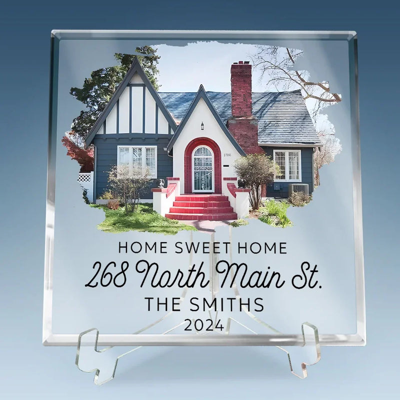 Custom House Photo Housewarming Gifts - Personalized Shaped Acrylic Plaque