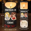 Partners In Crime - Bestie Personalized Custom LED Candle - Christmas Gift For Best Friends, BFF, Sisters