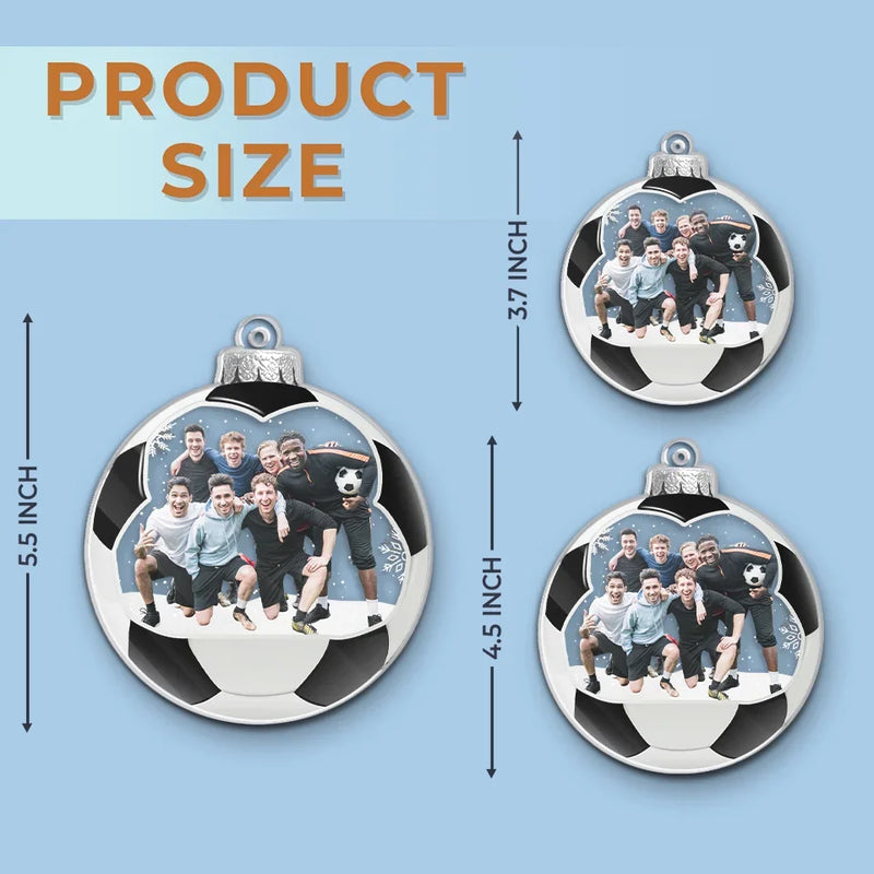 Custom Photo Soccer Team Christmas Gifts for Players - Personalized Ornament