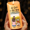 An Unbreakable Bond - Memorial Personalized Custom LED Candle - Sympathy Gift, Christmas Gift For Pet Owners, Pet Lovers