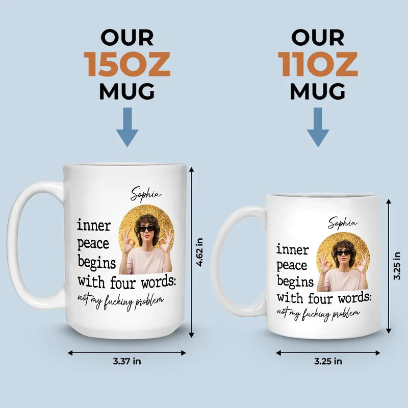 Custom Photo Find Peace In The Chaos - Friend Personalized Custom Mug - Christmas Gift For Best Friends, Sisters, Family Members, Coworkers