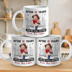 Custom Name Funny 15th Anniversary Gifts for Couples - Personalized Mugs