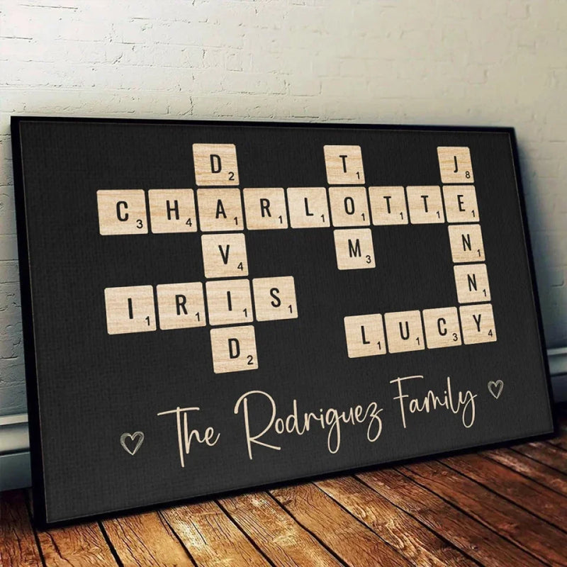 Family Is The Heart Of A Home - Family Personalized Custom Horizontal Poster - Christmas Gift For Family Members