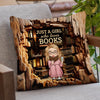 A Girl With A Passion For Reading - Personalized Custom Pillow - Gift For Book Lovers