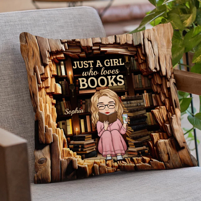 Custom Name Book Lover Gifts for Women - Personalized Pillow