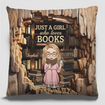 Custom Name Book Lover Gifts for Women - Personalized Pillow