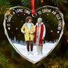 Custom Photo My Memories Are Filled With You - Bestie Personalized Custom Heart Glass Ornament - Christmas Gift For Best Friends, BFF, Sisters