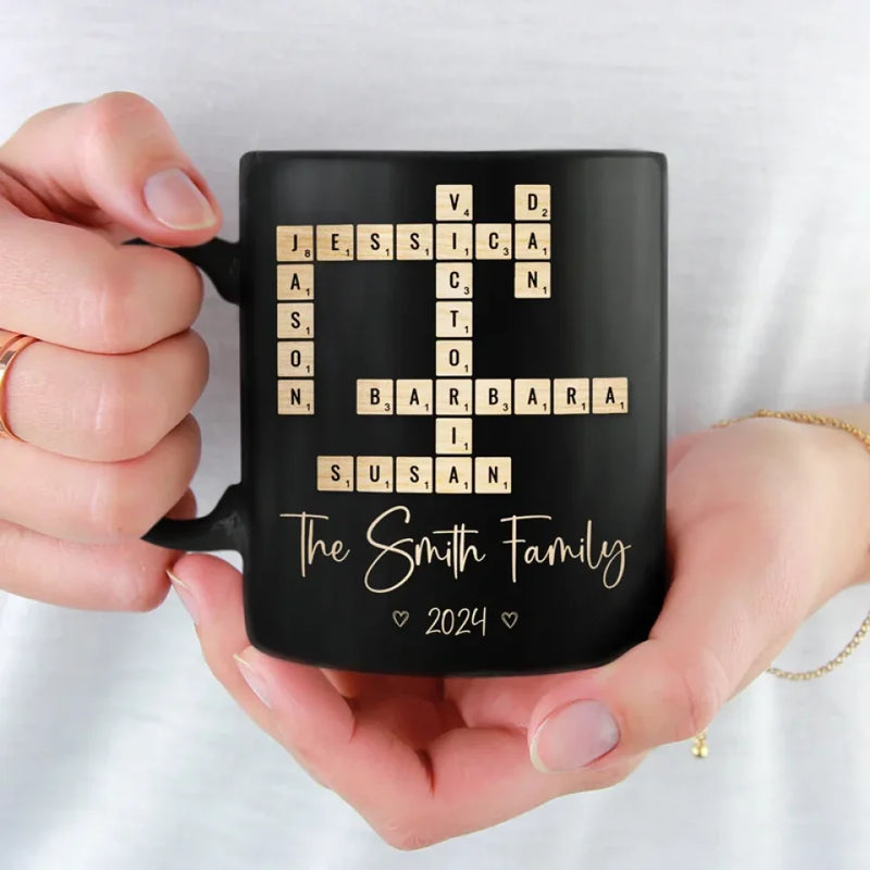 Custom Family Name Word Tile Gifts - Personalized Mugs